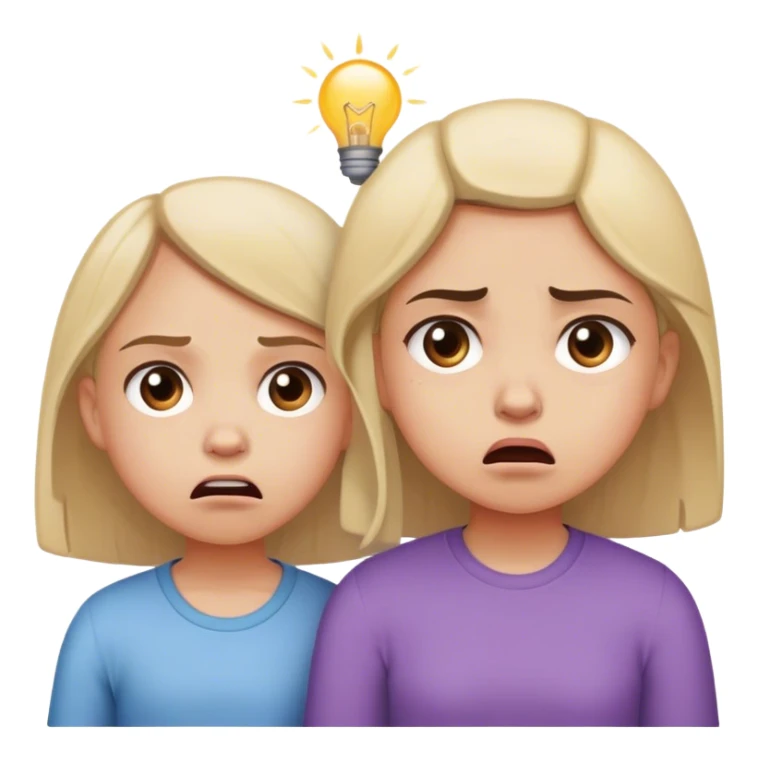 Big sister getting mad from little sister sticker