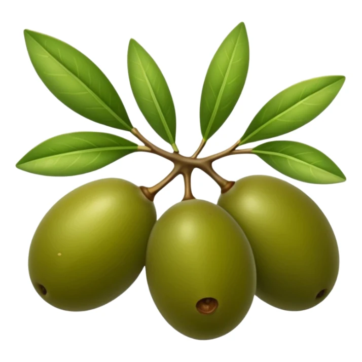 Una rama de olivo con aceitunas verdes sticker