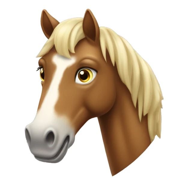 Un cheval avec de grande dents et de tout petites jambes  sticker