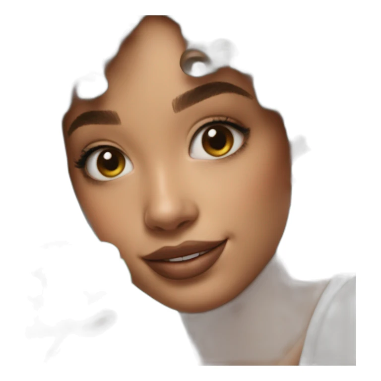 curly girl with brown bob AirPods Pro green sticker