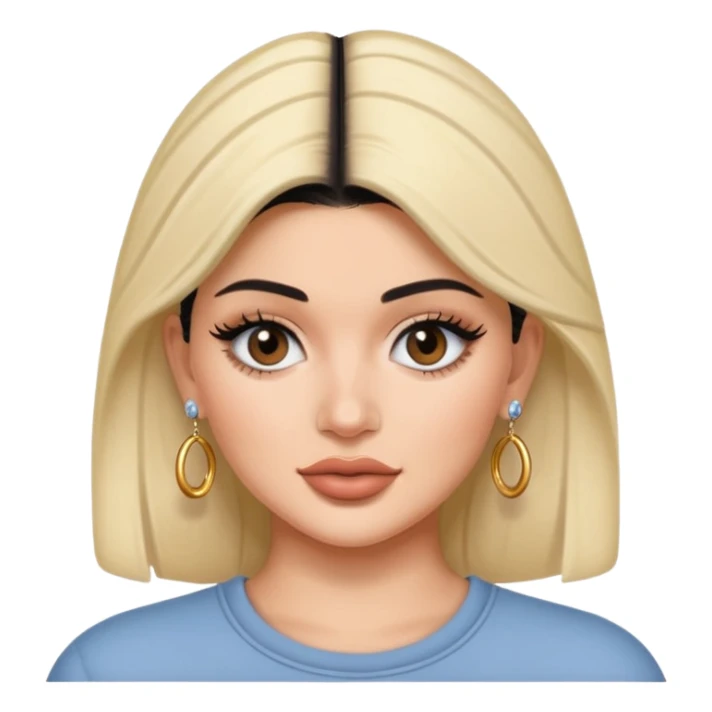 kylie jenner wear earrings sticker