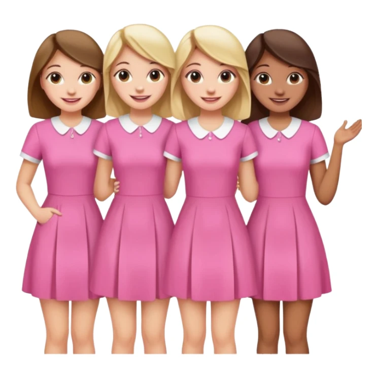 group of cute sorority girls  sticker