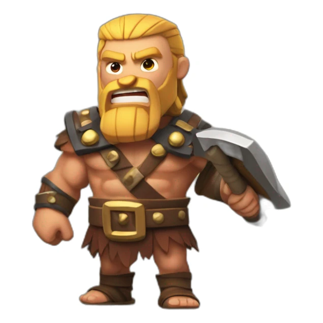Clash of clans barbarian sticker