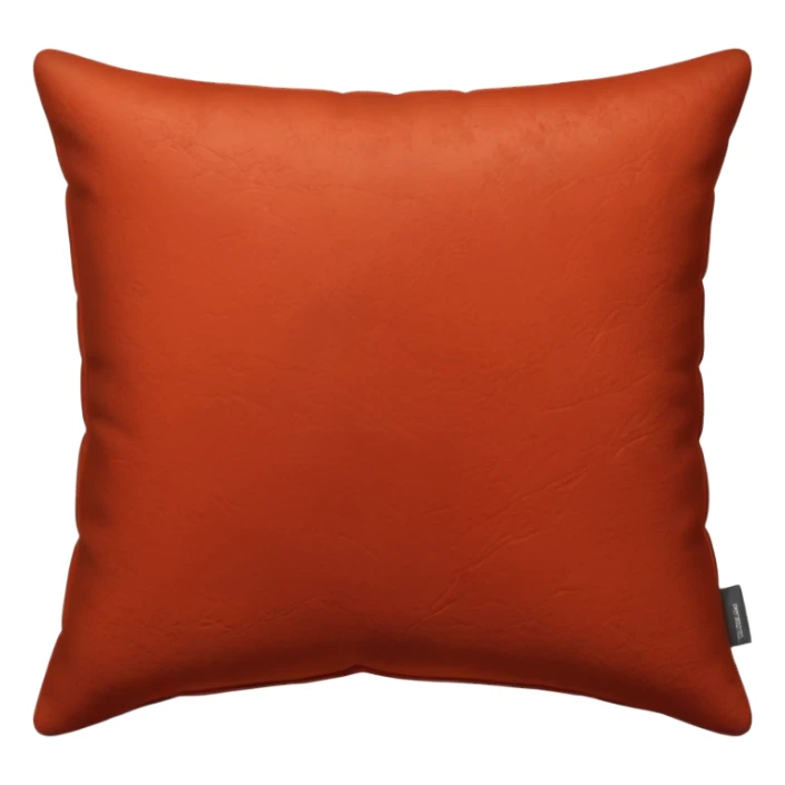 a hyperrealistic sanguine-colored soft expensive cushion-pillow, with a rough ruddy texture and no patterns or no faces sticker