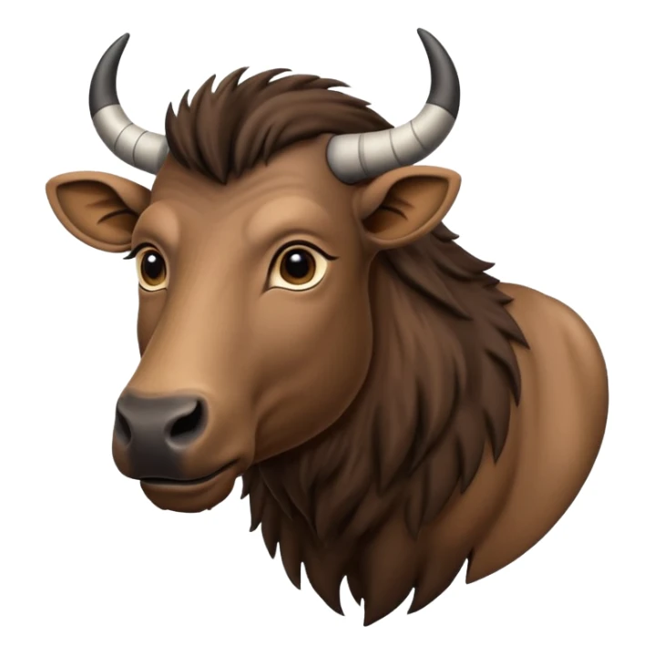 Realistic wildebeest with the hump and accurate face and body  sticker