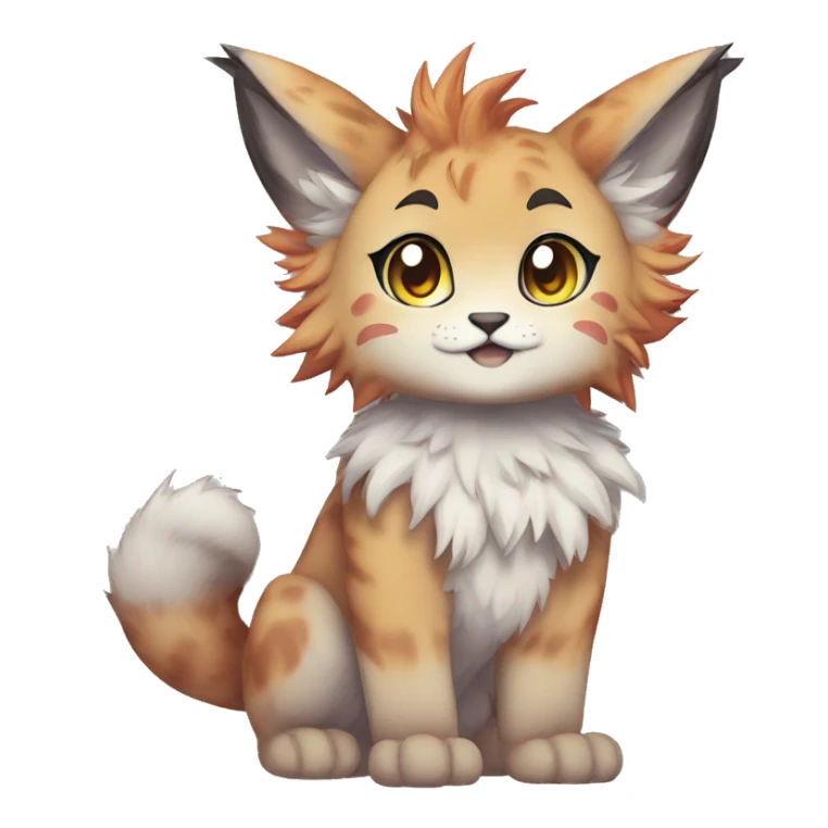 Anthro Sona Lynx-Fakémon Full Body sticker