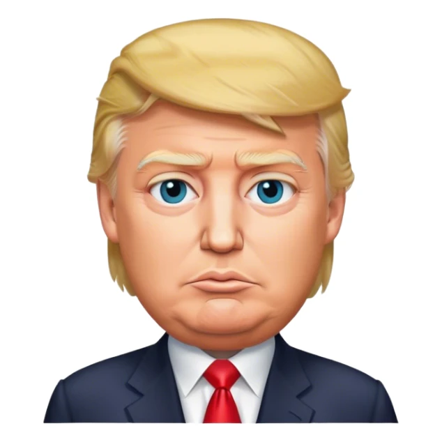 The photorealistic Donald Trump sticker