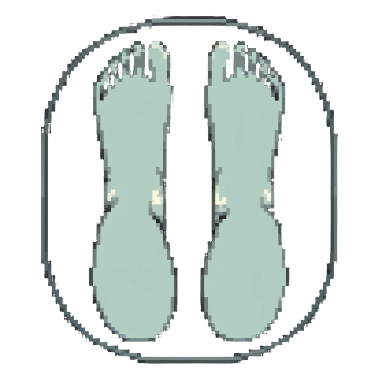 Simple cute character body base, light colored (#f8fafc) round oval body shape about 24x24px, small 8px wide feet at bottom, semi-transparent outline, subtle shading for depth, empty space on top for emoji head, bouncy appearance sticker