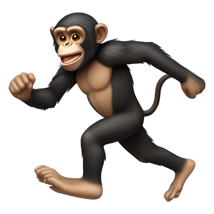 Chimpanzee running  sticker