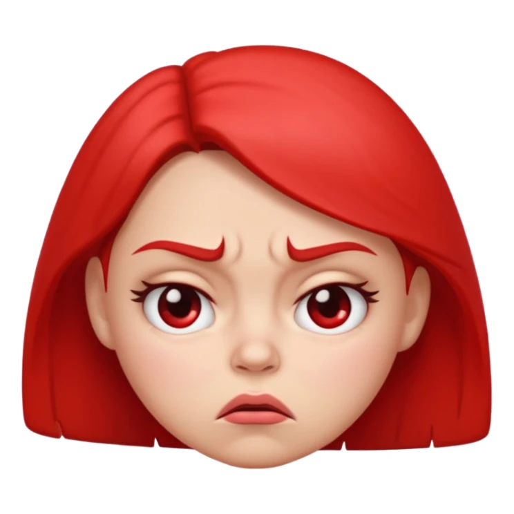 annoyed cute angry girl emoji sticker
