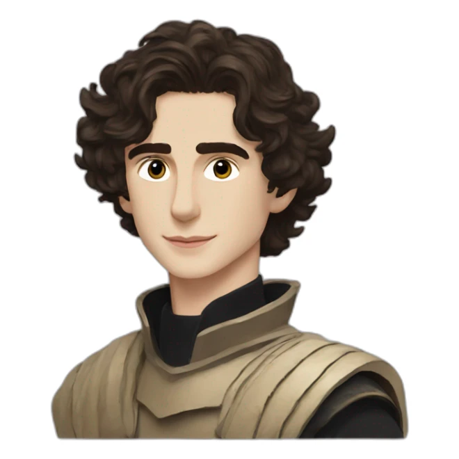 timothee chalamet in dune costume sticker