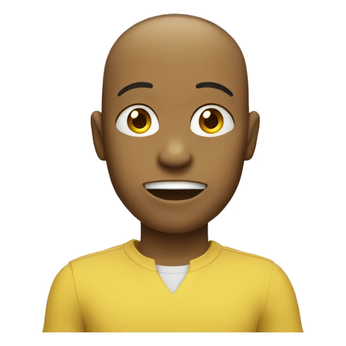 circle face yellow skin with a reasonable hand gesture sticker