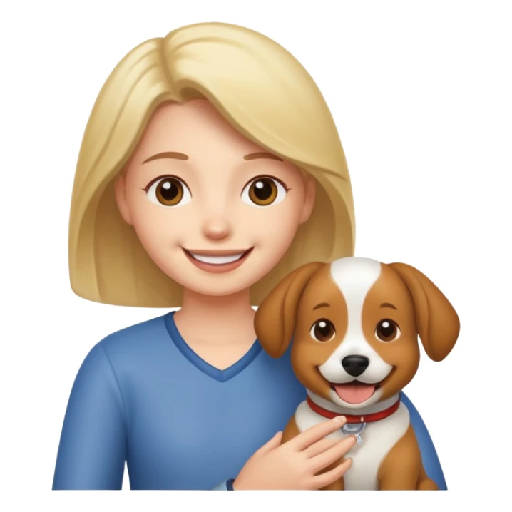 Person is playing with his dog sticker