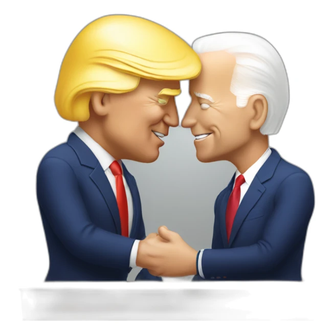 Joe Biden is kissing Donald Trump sticker