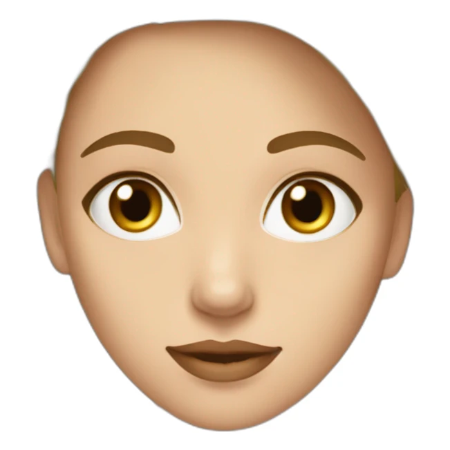 Femme blonde yeux marrons avec cheveux très long lisse  sticker