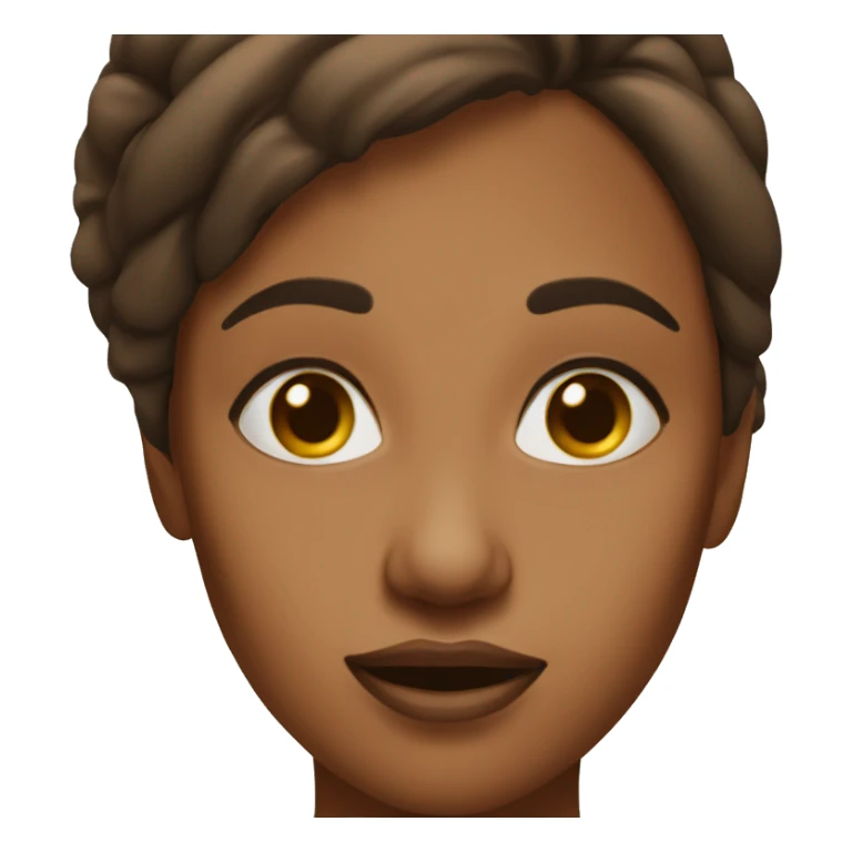 brown woman from face, levitating had touching her nose sticker