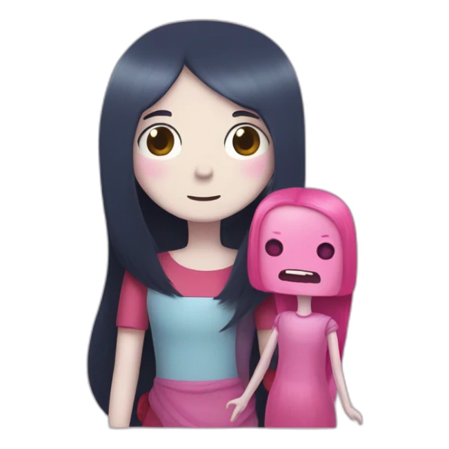 marceline and princess bubblegum adventure time sticker