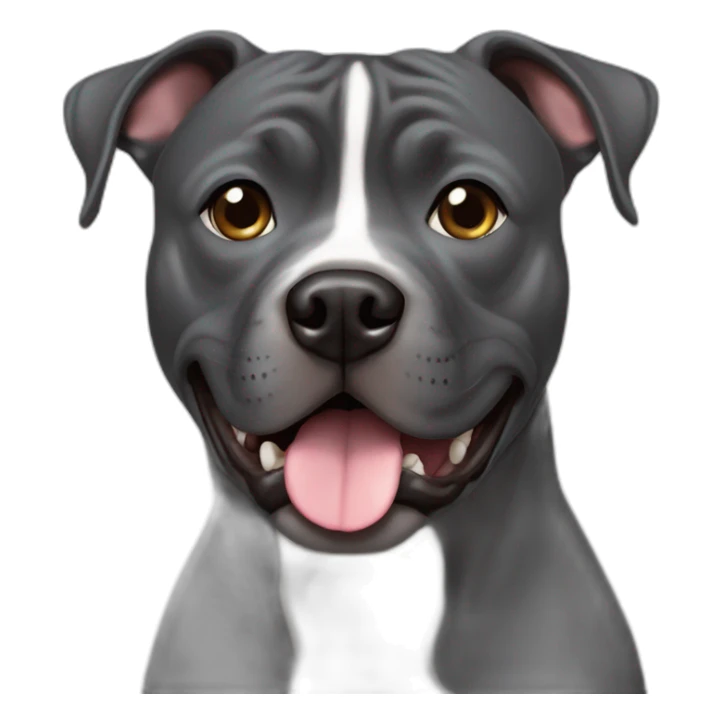 dark grey staffordshire terrier sticker