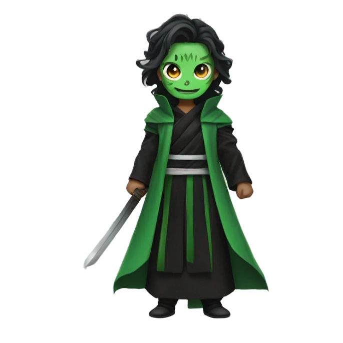 Demon slayer with green and black robe. Hashira sticker
