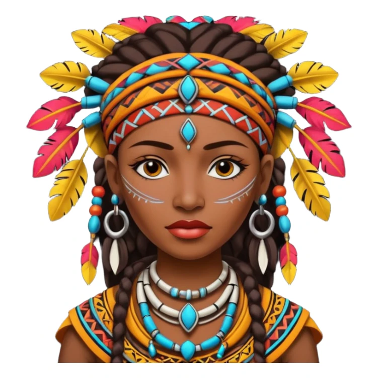 tribal woman sticker