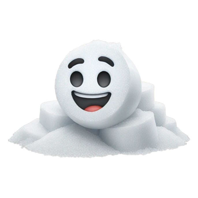 happy emoji with a pile of salt sticker