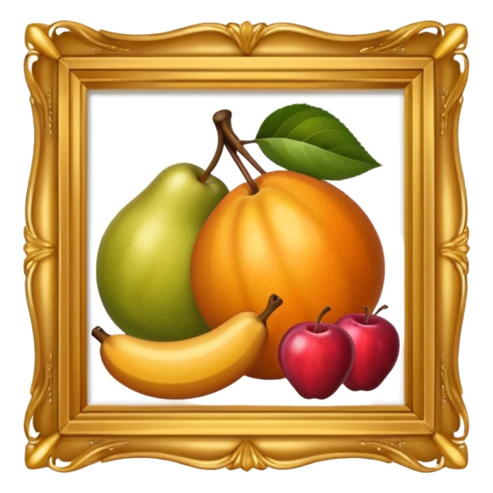 dark still life in a golden frame sticker