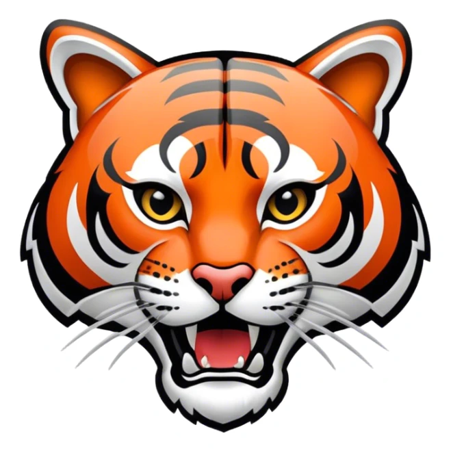 a custom logo of cincinnati bengals sticker