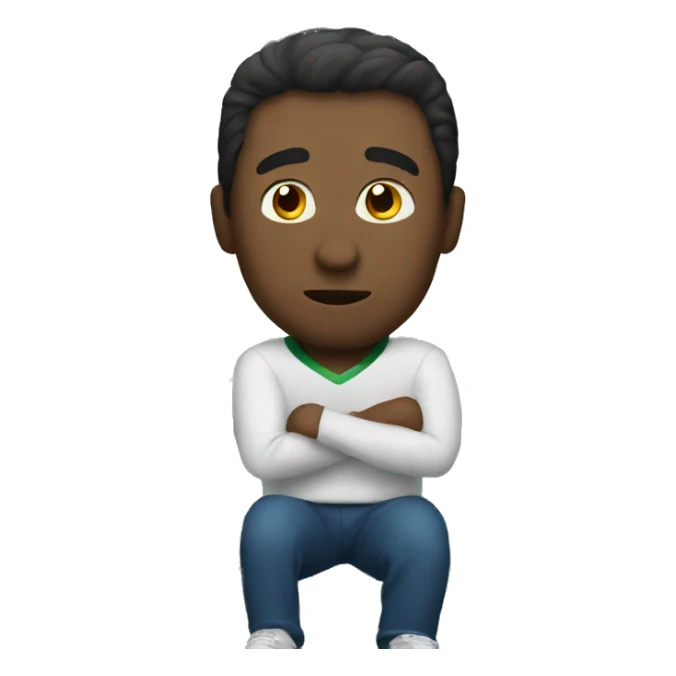 Man watching football sticker