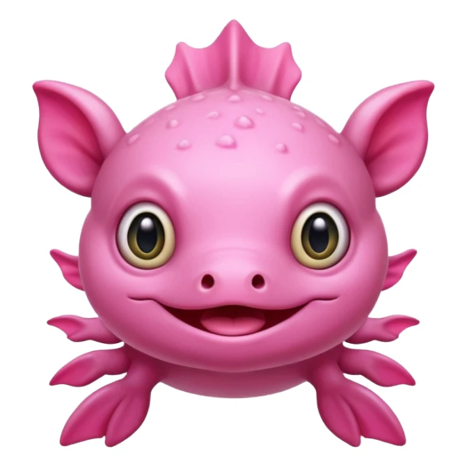 cartoon ajolote axolotl with big eyes and a happy expression sticker
