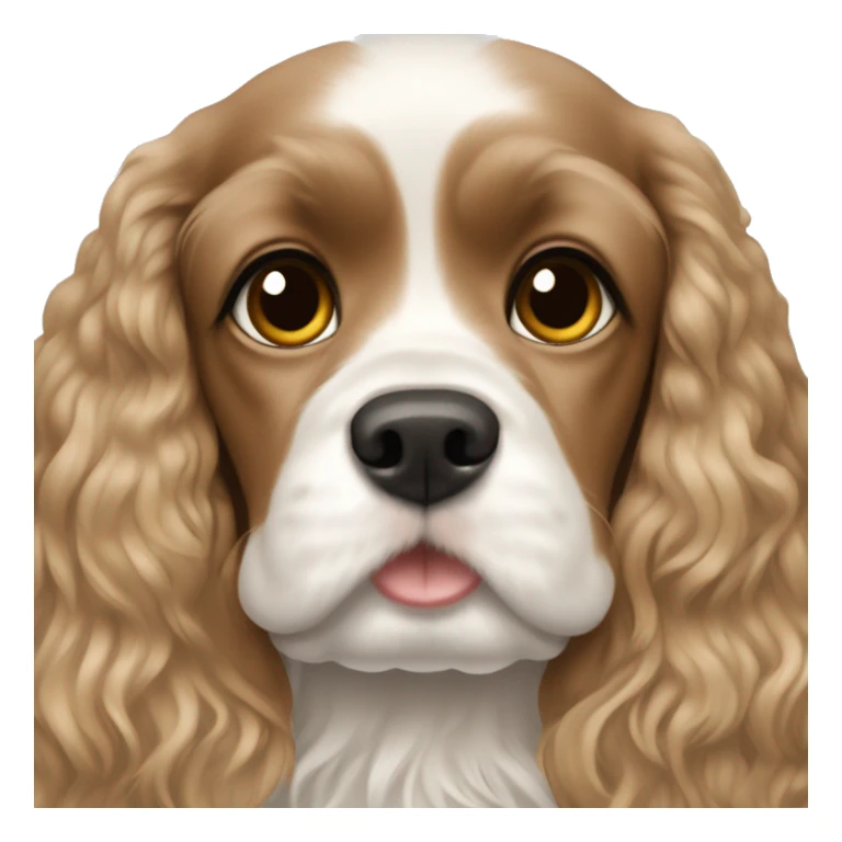 White cocker spaniel with brunette white girl sticker