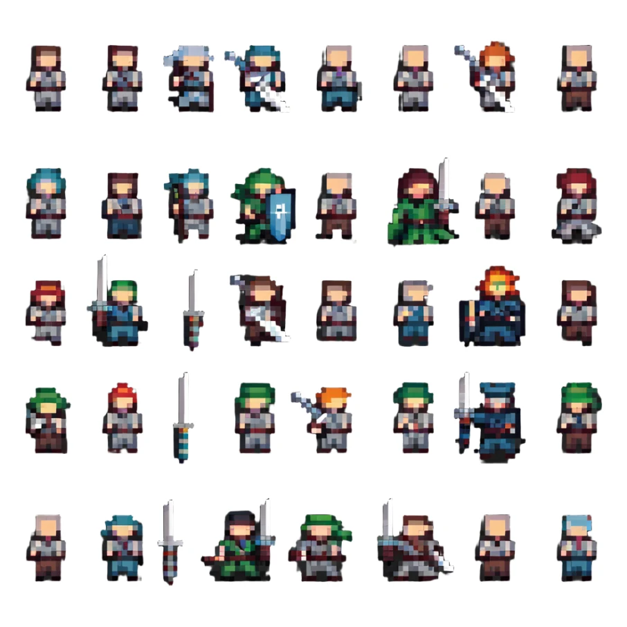 group of men with swords sticker