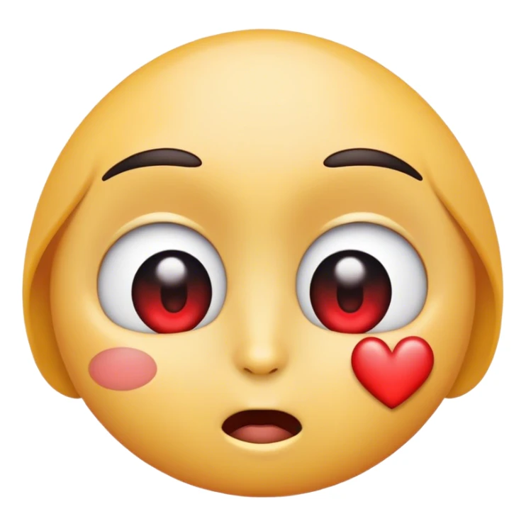 Heart eyes emoji face sticker