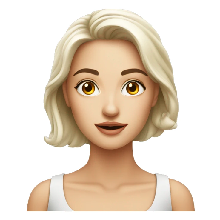 beautifu woman face, european face sticker