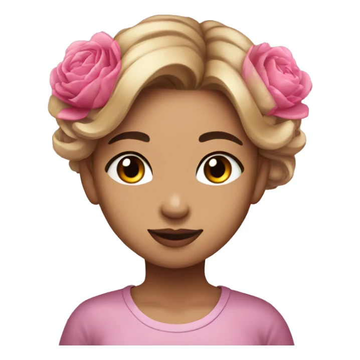 Girl inlove with pionies sticker