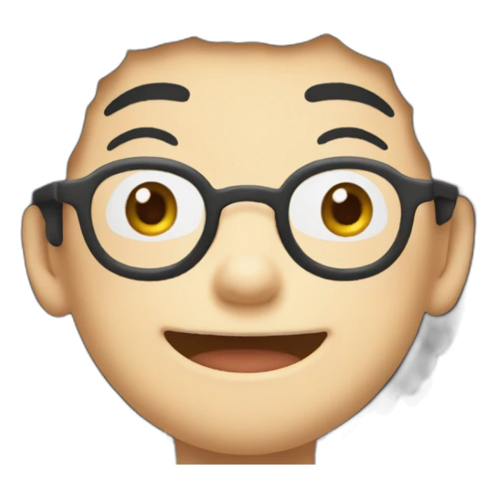 Nobita smile emoji sticker