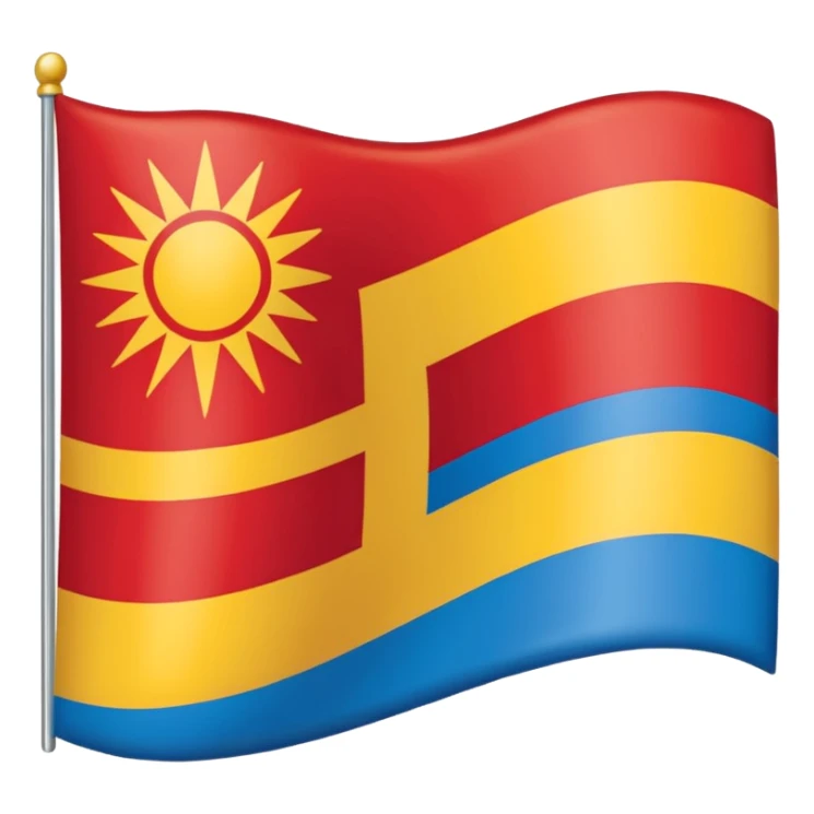 Mach mir einen Emoji aus der Aramäischen Flagge sticker