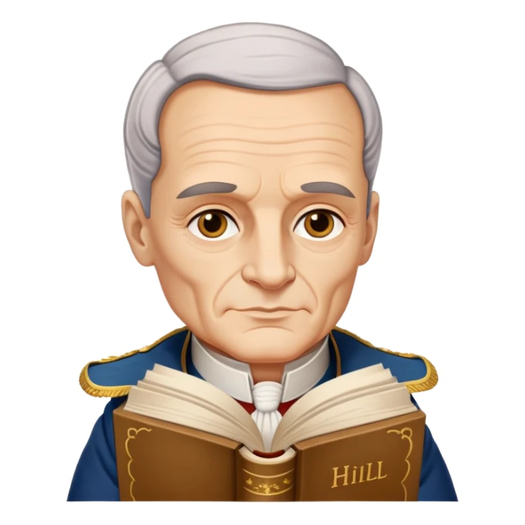 Napoleon Hill old with book of wisdom sticker
