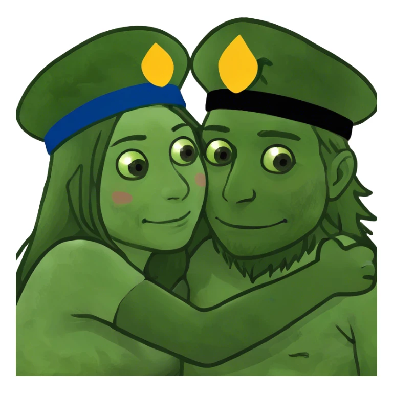Man and woman hugging each other  sticker