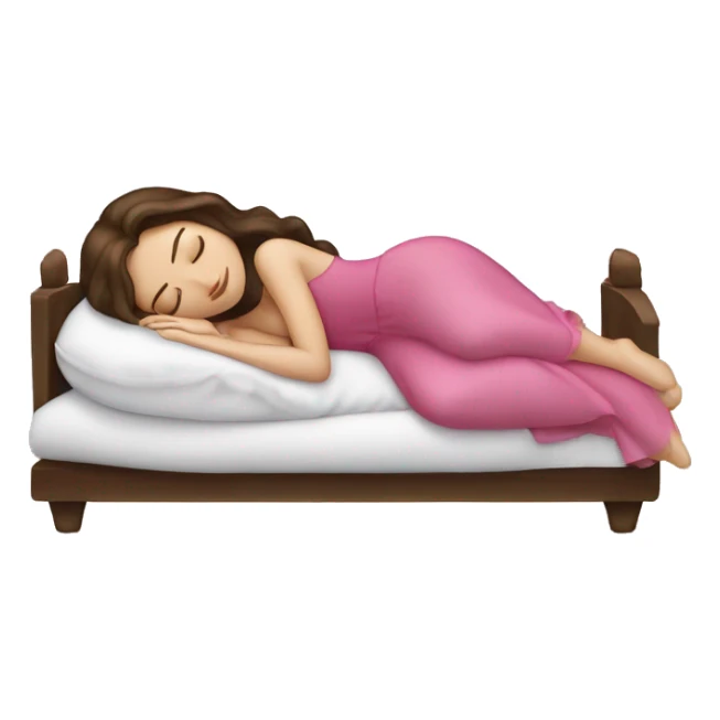 sleeping beauty brunette white girl with a silk pillow sticker