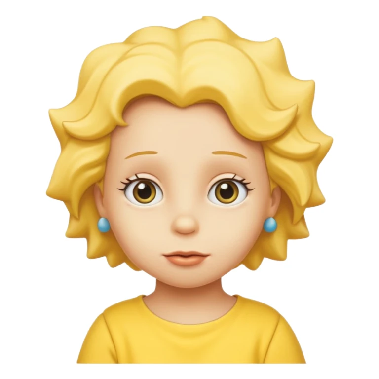 yellow baby with simpson style, maggie simpson. sticker