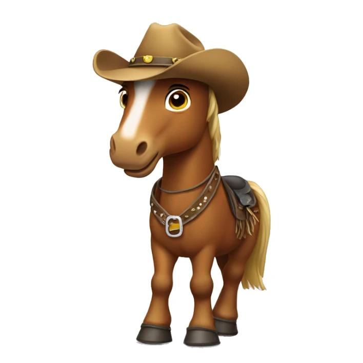 Horse with cowboy hat and boots  sticker