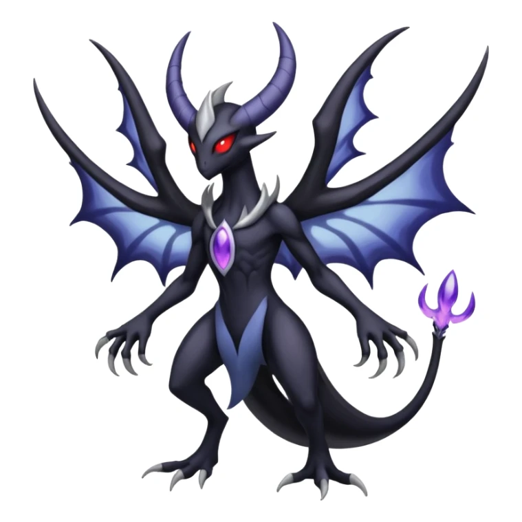Lunala-Darkrai-Fakémon-hybrid-creature (full body)  sticker