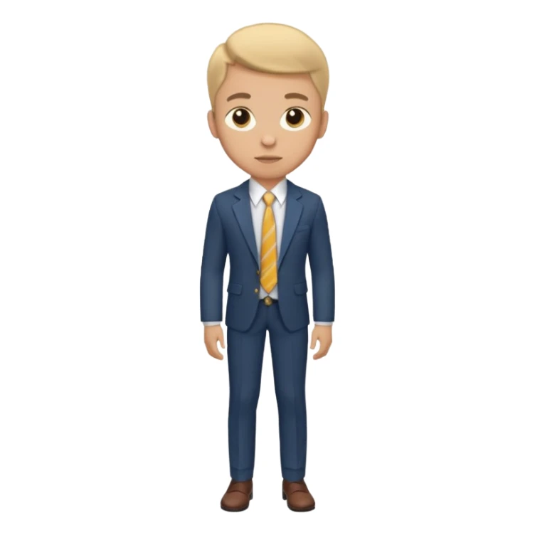 Young man, tailored trousers, a crisp button-down shirt, a blazer, and tie, portrait

 sticker