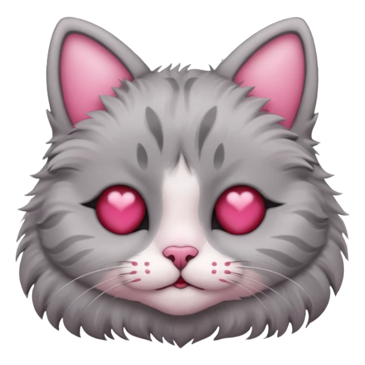 A cat with 3 hearts, so a combi of the cat face and 🥰 sticker