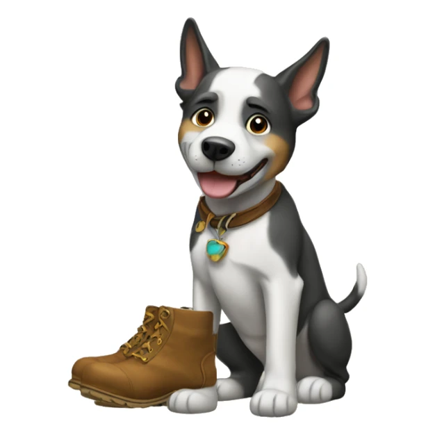 Perro con botas sticker