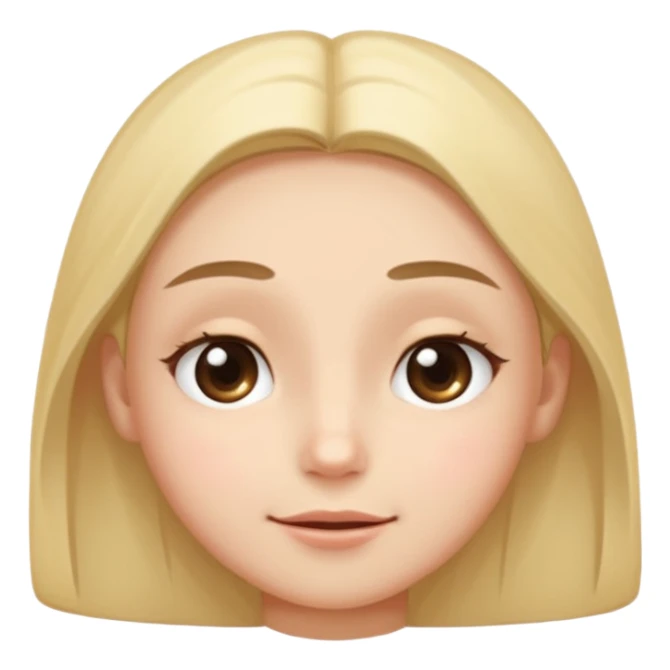 pleading face, sparkling eyes, small closed smile, relaxed eyebrows, gentle and cute sticker