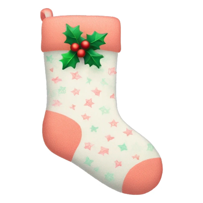 Christmas socks in pastel color sticker