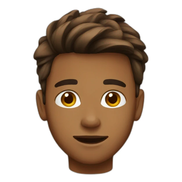 Brown teenager  sticker