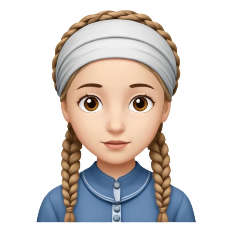 young modest jewish girl braids sticker