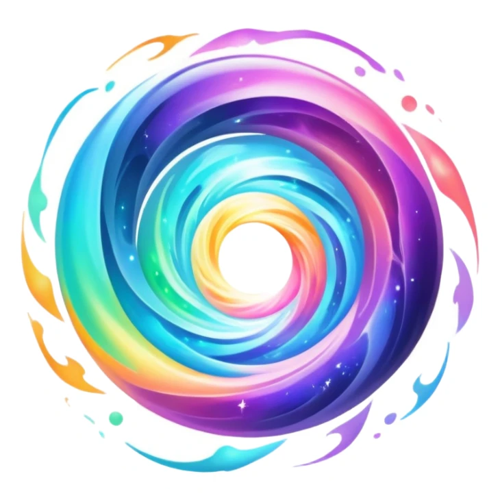 magical portal with swirling colors and mystical energy sticker